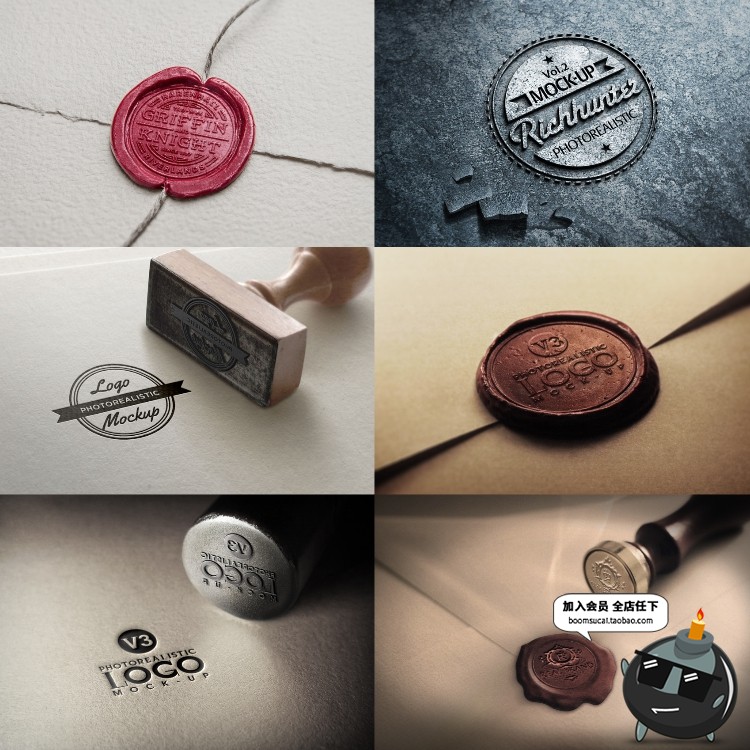 图片[9]-LOGO样机展示效果图3D智能贴图标志企业VI提案PSD模板PS设计素材-设计猿