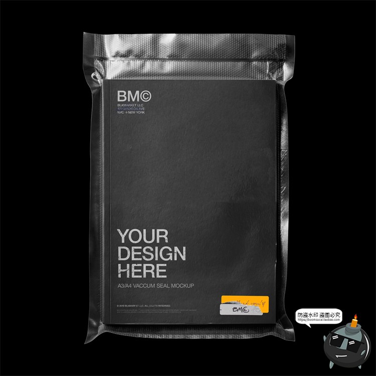 图片[2]-真空吸塑塑料透明薄膜PNG密封袋包装后期合成样机PSD模版PS素材-设计猿