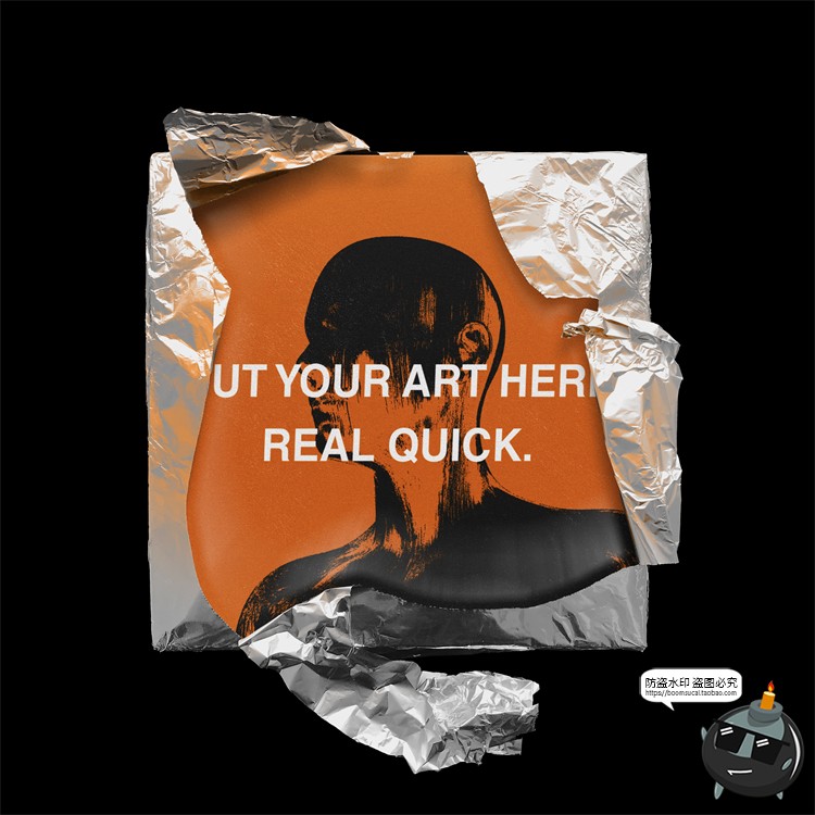 图片[10]-酸性潮流褶皱金属铝箔CD盒封面包装纸mockups样机PSD模板PS素材-设计猿