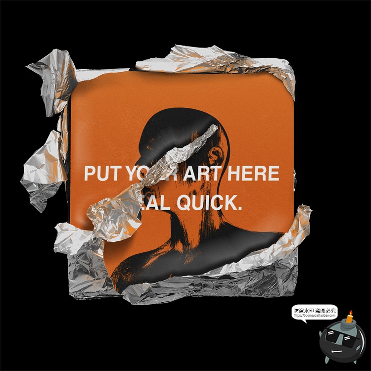 图片[11]-酸性潮流褶皱金属铝箔CD盒封面包装纸mockups样机PSD模板PS素材-设计猿