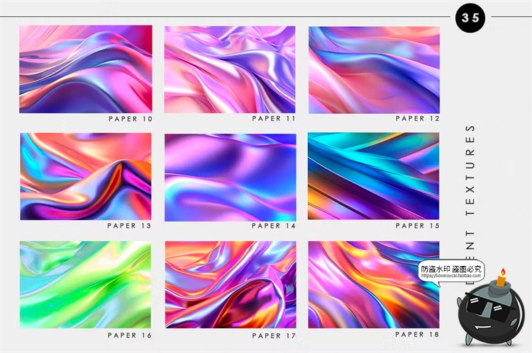图片[2]-全息彩虹渐变流体波浪艺术背景褶皱叠加底纹潮流JPG纹理图片素材-设计猿