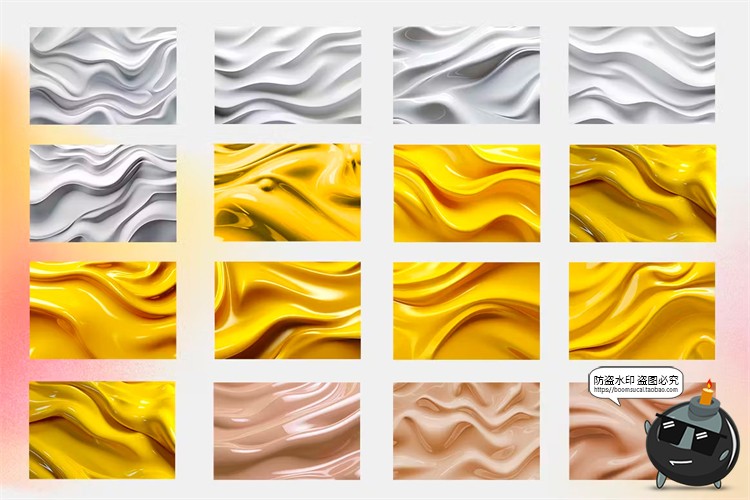 图片[3]-光泽液态塑料纯色融化液体颜料油漆抽象艺术背景高清JPG图片素材-设计猿