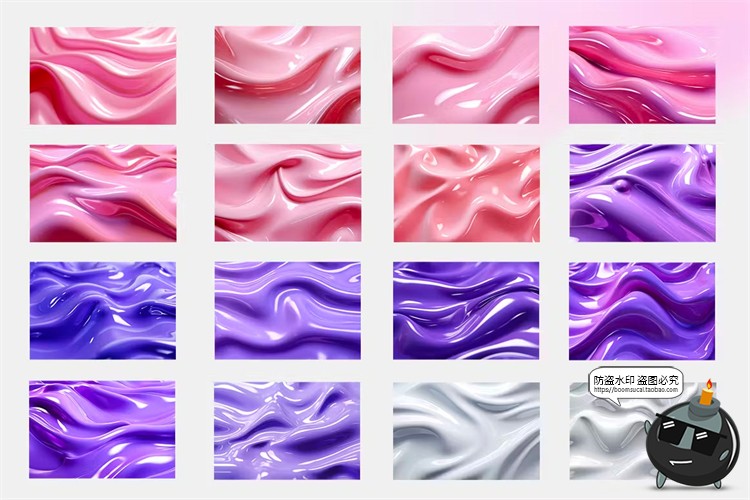 图片[4]-光泽液态塑料纯色融化液体颜料油漆抽象艺术背景高清JPG图片素材-设计猿