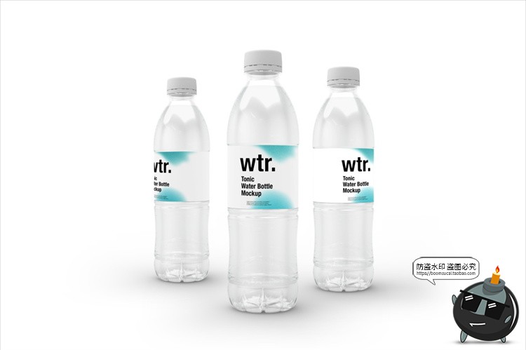 图片[5]-矿泉水饮料塑料玻璃瓶子包装VI效果图展示贴图样机PSD模板PS素材-设计猿