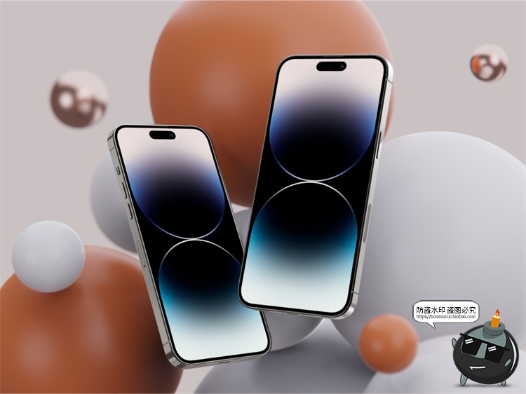 图片[4]-手机屏幕样机iPhone14ProMax作品APP展示UI模型贴图PSD模板素材-设计猿