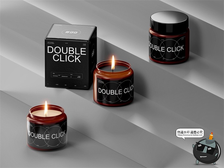 图片[1]-蜡烛香薰香氛精油文创礼品小罐包装贴图样机素材展示效果图PS素材-设计猿