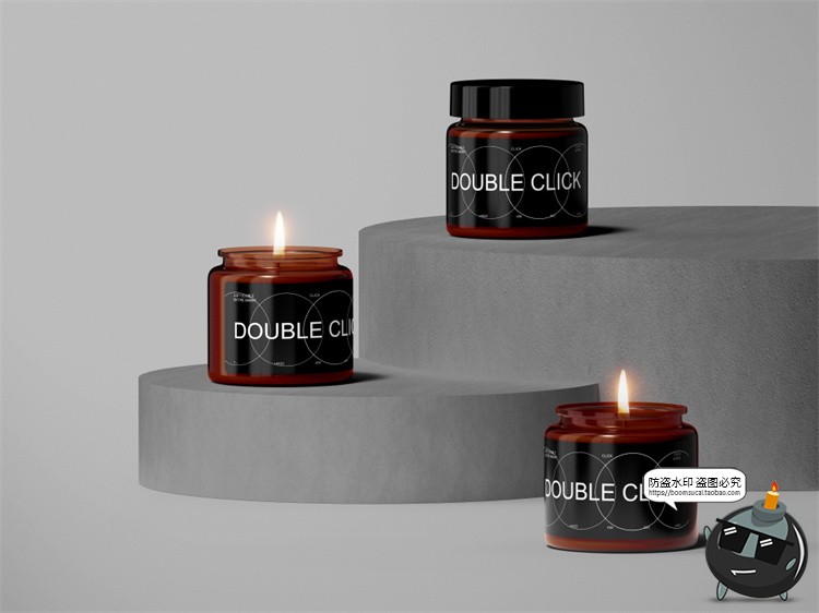 图片[3]-蜡烛香薰香氛精油文创礼品小罐包装贴图样机素材展示效果图PS素材-设计猿