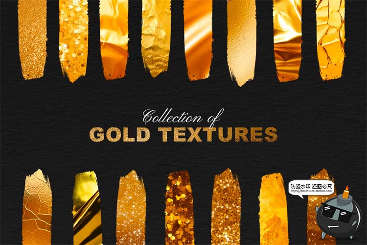 图片[4]-金箔银箔闪粉金属铝箔金粉金色闪光亮片高清图片背景底纹JPG素材-设计猿