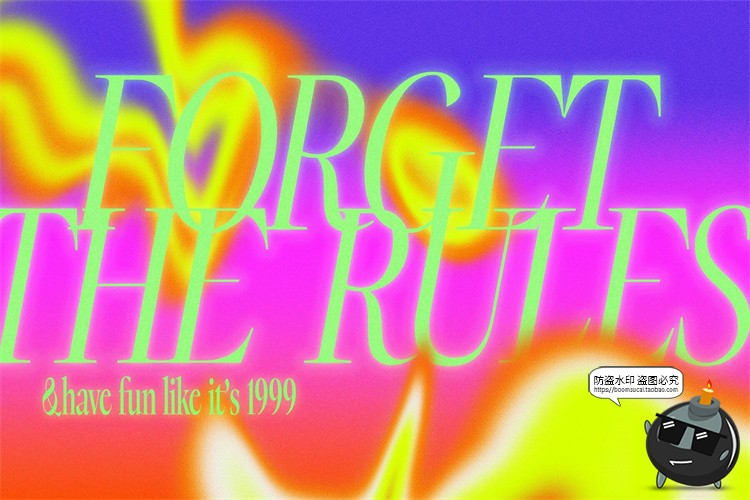 图片[5]-潮流复古酸性迷幻抽象弥散扭曲渐变背景装饰元素PNG免抠图形素材-设计猿