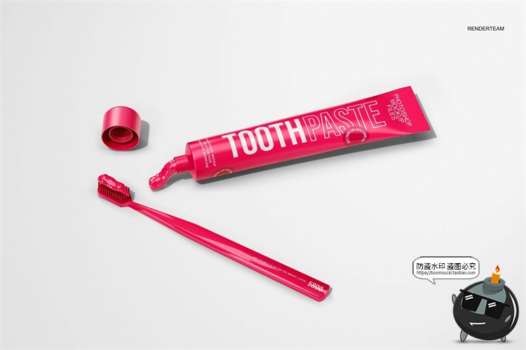 图片[7]-牙膏牙刷酒店一次性品牌创意Logo包装智能贴图样机PSD模板PS素材-设计猿