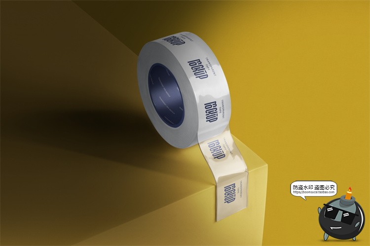 图片[3]-透明密封超黏强力胶带加厚品牌logo贴图ps文具样机PSD模板PS素材-设计猿