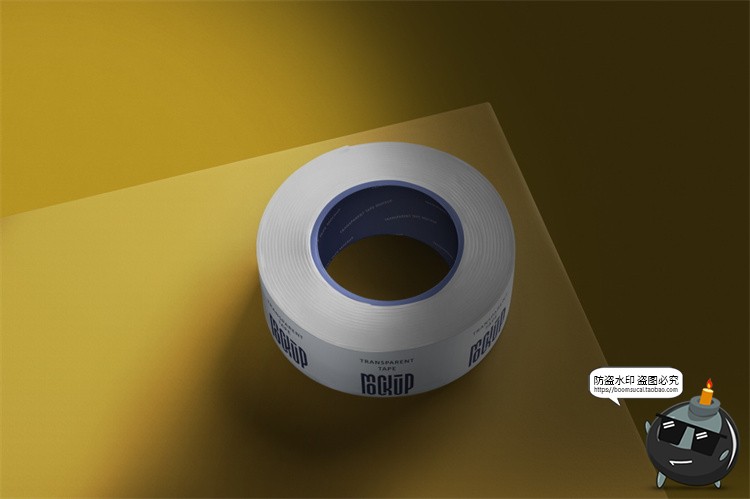 图片[5]-透明密封超黏强力胶带加厚品牌logo贴图ps文具样机PSD模板PS素材-设计猿