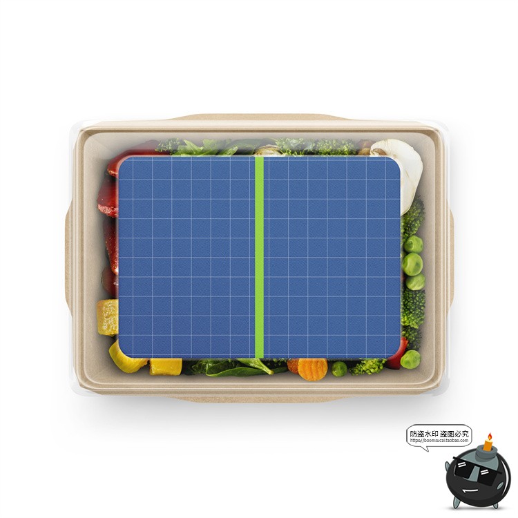 图片[4]-简约轻食沙拉环保包装盒子展示贴图样机生鲜品牌提案PSD模板素材-设计猿