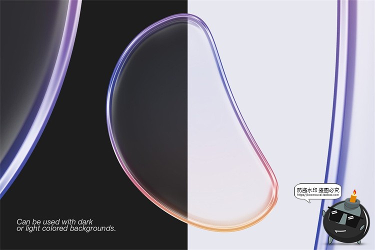 图片[4]-彩虹时尚彩色半透明泡泡水珠艺术气泡主视觉PNG免抠高清图片素材-设计猿