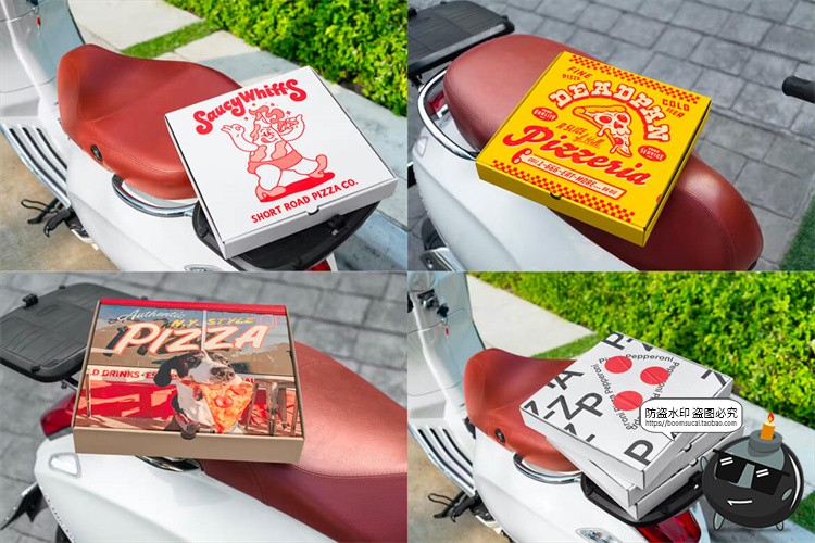 图片[4]-披萨饼类餐饮食品外送外卖打包盒纸盒包装场景样机PSD模板PS素材-设计猿
