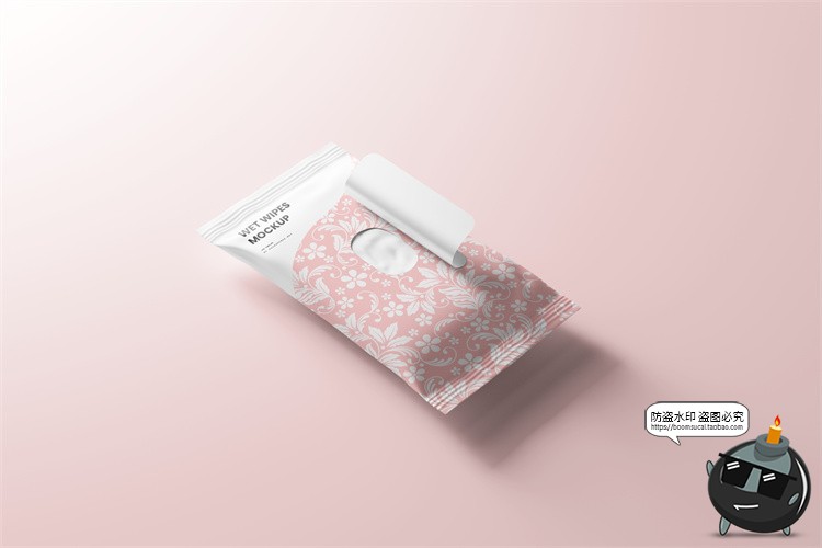 图片[3]-湿巾纸湿厕纸湿纸巾小包随身装产品包装贴图展示PSD模板样机素材-设计猿