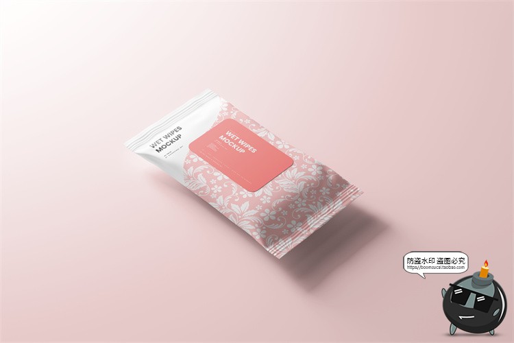 图片[5]-湿巾纸湿厕纸湿纸巾小包随身装产品包装贴图展示PSD模板样机素材-设计猿