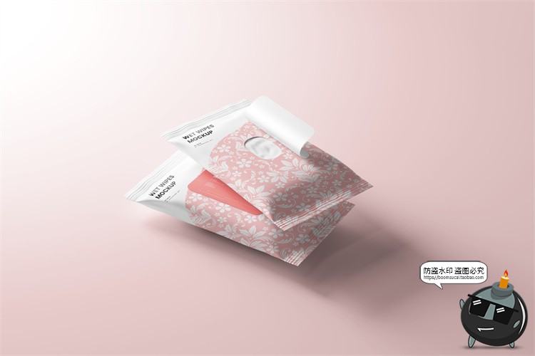 图片[7]-湿巾纸湿厕纸湿纸巾小包随身装产品包装贴图展示PSD模板样机素材-设计猿