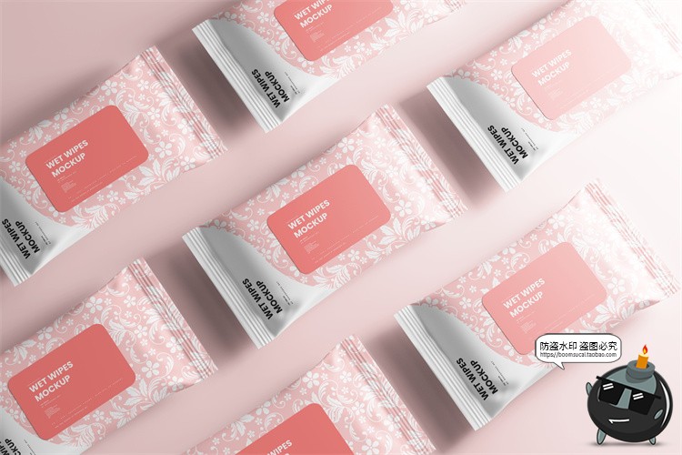 图片[9]-湿巾纸湿厕纸湿纸巾小包随身装产品包装贴图展示PSD模板样机素材-设计猿