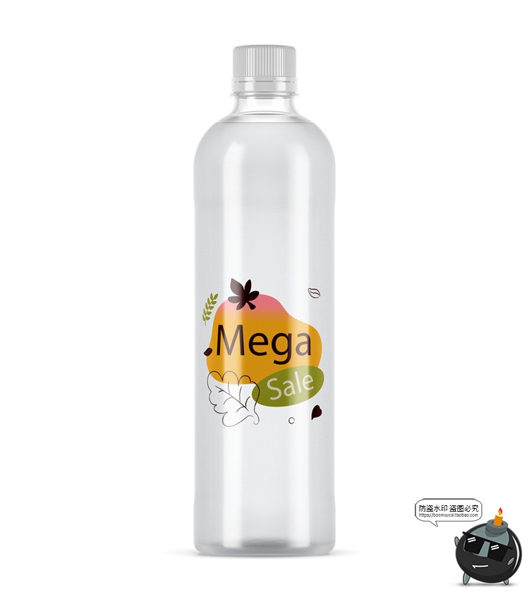 图片[6]-透明玻璃塑料矿泉水饮料果汁瓶子包装效果图展示贴图PSD样机素材-设计猿