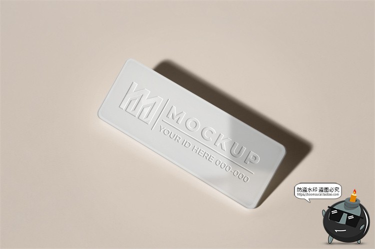 图片[2]-员工工作牌金属名牌铭牌胸牌徽章效果展示PSD模板贴图样机PS素材-设计猿