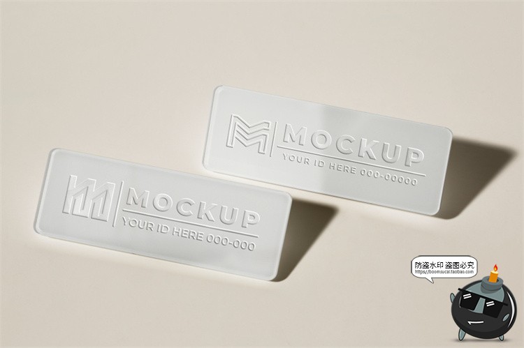 图片[17]-员工工作牌金属名牌铭牌胸牌徽章效果展示PSD模板贴图样机PS素材-设计猿