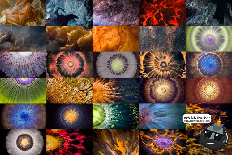 图片[2]-抽象艺术创意奇幻奥妙水墨颜料神秘宇宙海报背景底纹JPG图片素材-设计猿