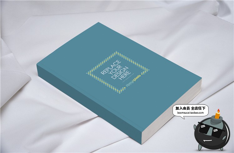 图片[2]-平装书籍书本封面页面效果展示VI智能贴图文创样机PSD模板PS素材-设计猿