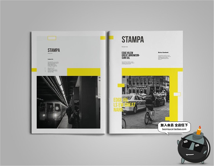 图片[10]-18页品牌手册画册宣传册简约杂志图文排版编排AI矢量模板设计素材-设计猿