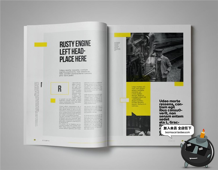 图片[16]-18页品牌手册画册宣传册简约杂志图文排版编排AI矢量模板设计素材-设计猿