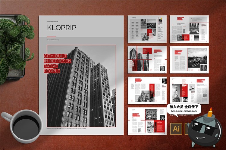 图片[8]-15页房地产楼书画册宣传册杂志介绍图文排版模板AI矢量设计素材-设计猿