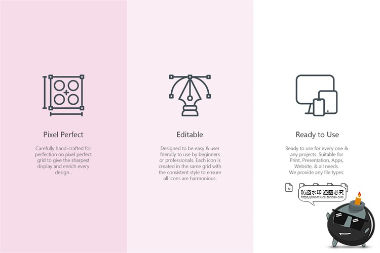 图片[3]-扁平化情人节爱心巧克力蜡烛玫瑰爱情平面图标AI矢量PNG免抠素材-设计猿