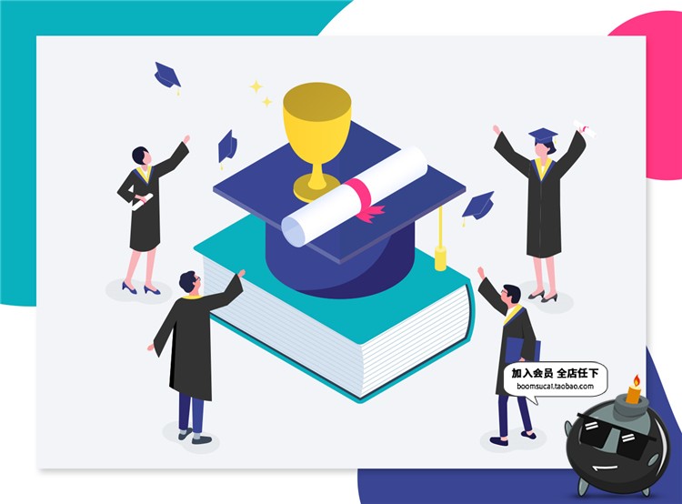 图片[5]-2.5D工作办公学习讨论场景插画元素立体三维网页网页UIAI矢量素材-设计猿