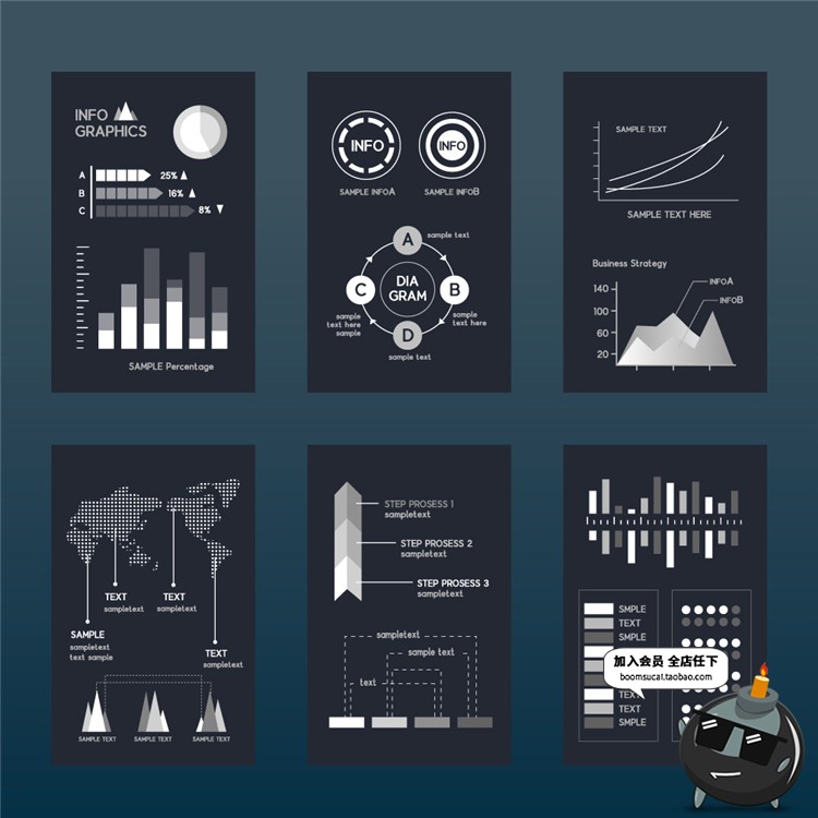 图片[10]-科技互联网柱状折线图APP UI数据统计信息图表元素AI矢量设计素材-设计猿