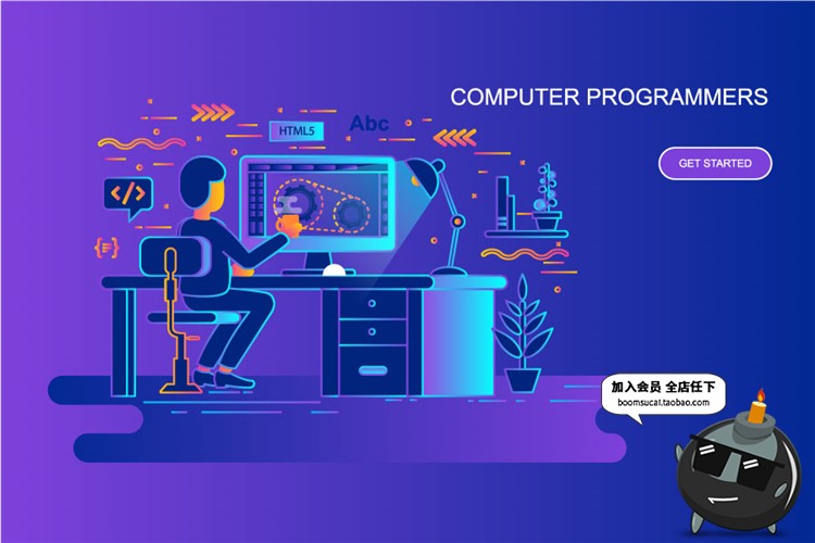 图片[10]-现代色彩扁平化商务概念科技未来广告网页页面元素AI矢量设计素材-设计猿