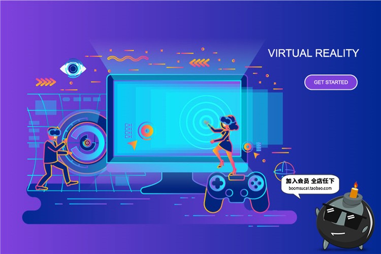 图片[11]-现代色彩扁平化商务概念科技未来广告网页页面元素AI矢量设计素材-设计猿