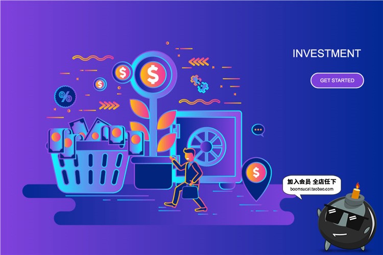 图片[24]-现代色彩扁平化商务概念科技未来广告网页页面元素AI矢量设计素材-设计猿