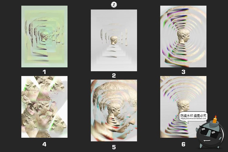 图片[10]-惊叹迷幻无尽循环镜面万花筒特效照片效果特效样机PSD模板PS素材-设计猿