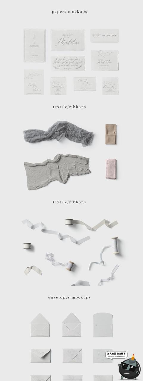 图片[7]-婚礼婚庆爱情专题贺卡片鲜花卉元素优雅唯美场景元素样机PSD素材-设计猿