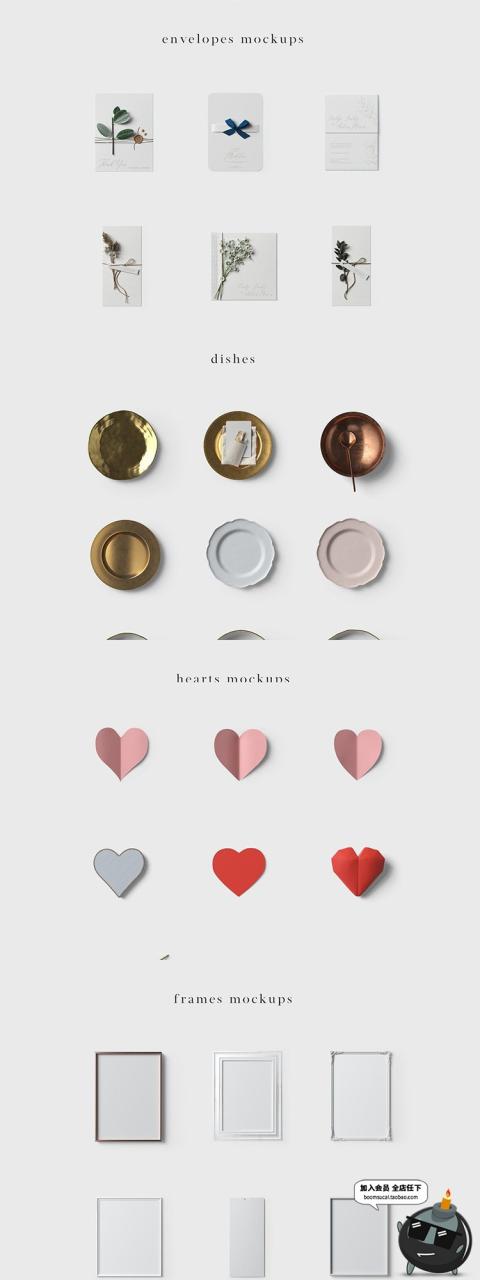 图片[8]-婚礼婚庆爱情专题贺卡片鲜花卉元素优雅唯美场景元素样机PSD素材-设计猿