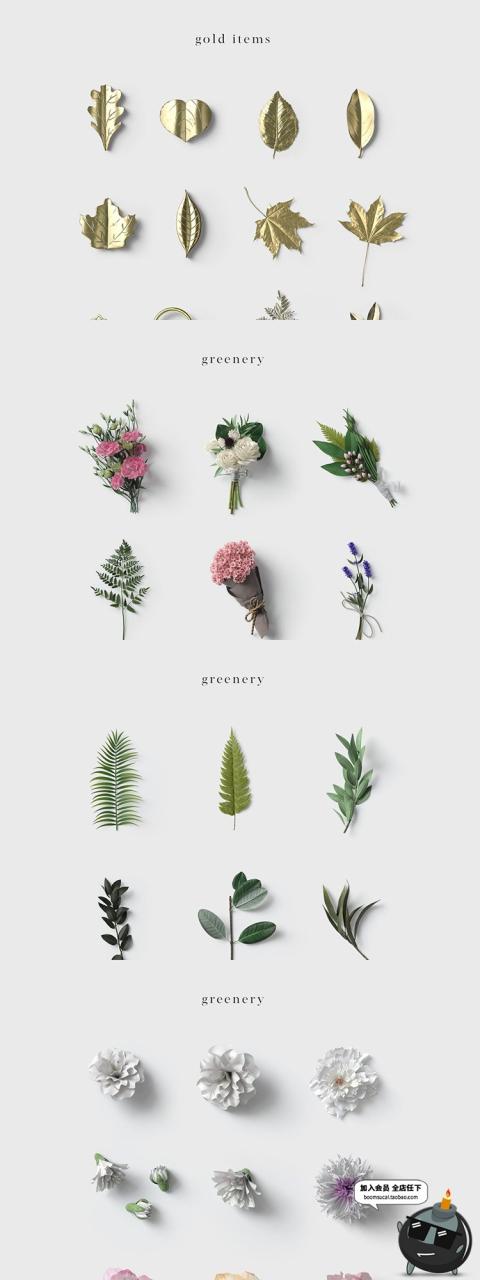 图片[9]-婚礼婚庆爱情专题贺卡片鲜花卉元素优雅唯美场景元素样机PSD素材-设计猿