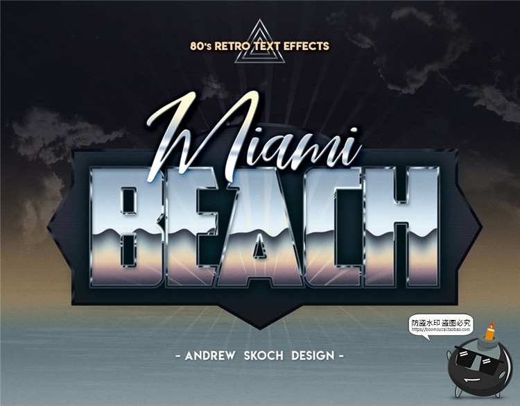 图片[2]-80年代复古风霓虹灯激光潮流文字特效字ASL样式PSD模板PS设计素材-设计猿