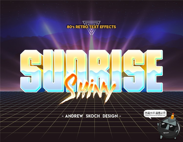 图片[8]-80年代复古风霓虹灯激光潮流文字特效字ASL样式PSD模板PS设计素材-设计猿