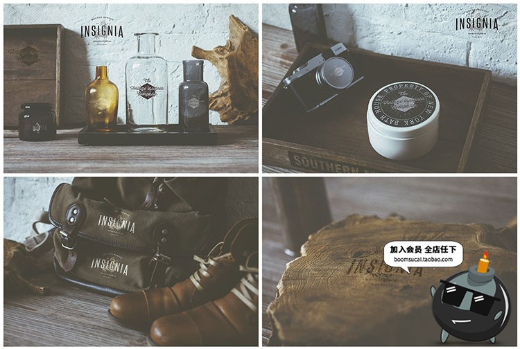 图片[1]-复古文艺风格Logo品牌标志贴图效果展示PSD文创样机模板素材合集-设计猿