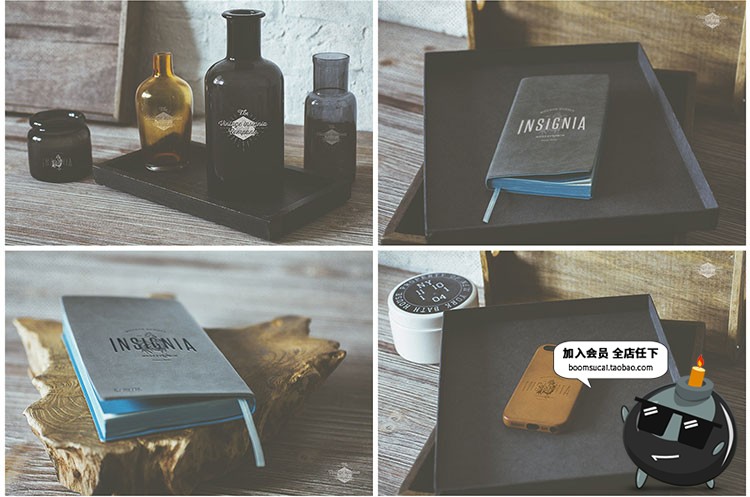 图片[3]-复古文艺风格Logo品牌标志贴图效果展示PSD文创样机模板素材合集-设计猿