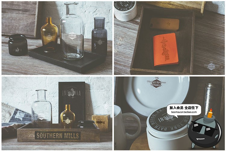 图片[5]-复古文艺风格Logo品牌标志贴图效果展示PSD文创样机模板素材合集-设计猿