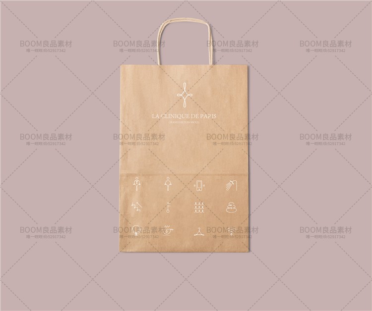 图片[1]-手提袋购物纸袋效果展示标志LOGO智能贴图VI文创样机模板PSD素材-设计猿
