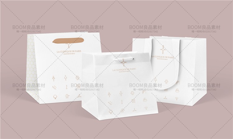 图片[2]-手提袋购物纸袋效果展示标志LOGO智能贴图VI文创样机模板PSD素材-设计猿