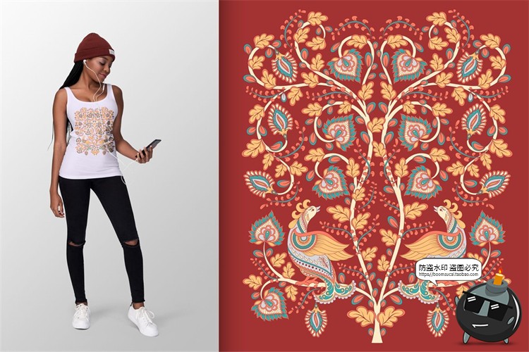 图片[12]-异域民族风情传统装饰纹样边框底纹丝巾墙纸图案AI矢量PNG素材-设计猿