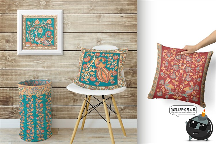 图片[15]-异域民族风情传统装饰纹样边框底纹丝巾墙纸图案AI矢量PNG素材-设计猿